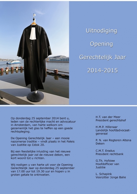 Uitnodiiging opening gerechtelijk jaar 2014