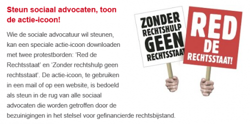 Actie-icoon sociale advocaten