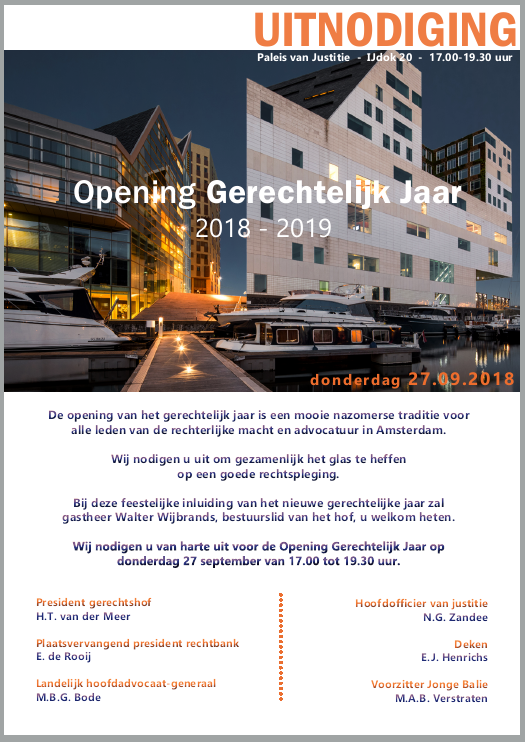 Opening gerechtelijk jaar 2018-2019