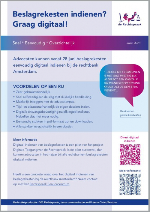 Knipsel flyer Digitaal indienen beslagrekesten